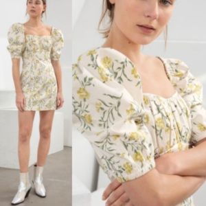 & Other Stories cream floral minidress